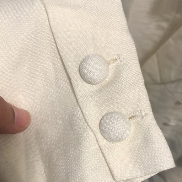 Vici women linin blazer size Large cream color - Picture 6 of 7